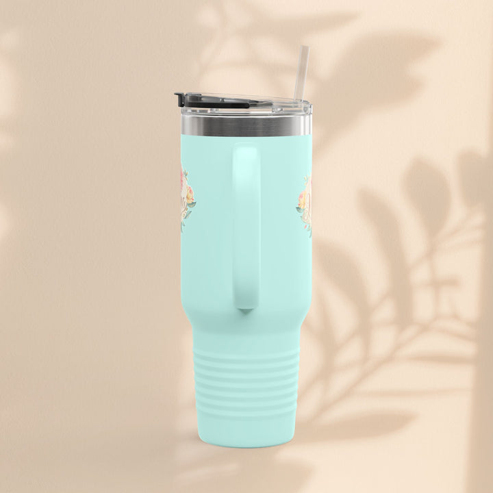 Floral Insulated Travel Mug for Moms - 40oz