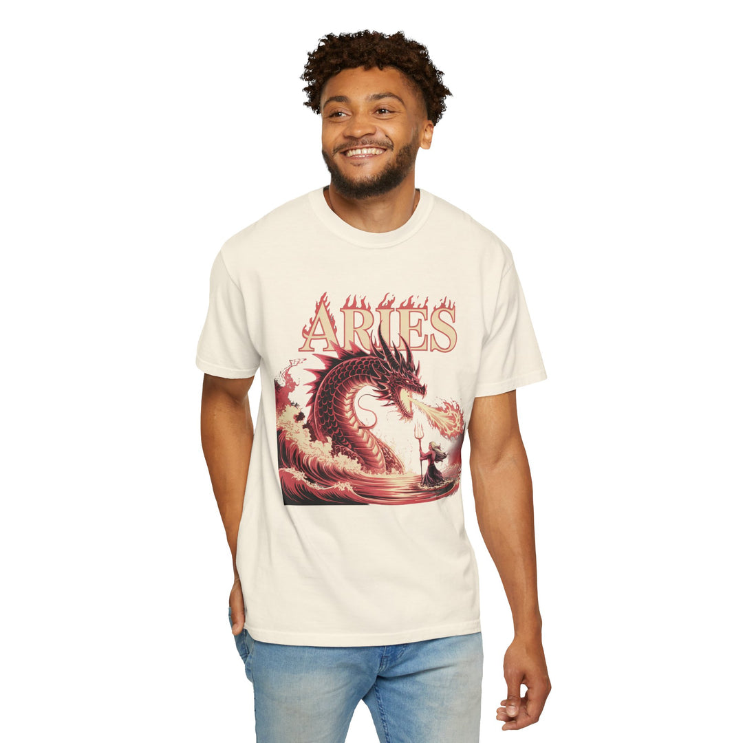 Aries Graphic T-Shirt: Unisex Astrology Tee, Zodiac Shirt for Birthdays & Everyday Wear, Perfect Gift for Aries Friends