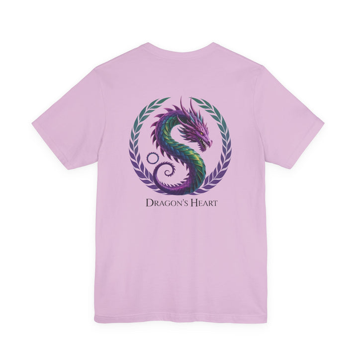 Mythical Dragon's Heart Unisex Tee, Fantasy Shirt, Gift for Gamers, Unique Dragon Design, Casual Wear, Dragon Lover's Apparel