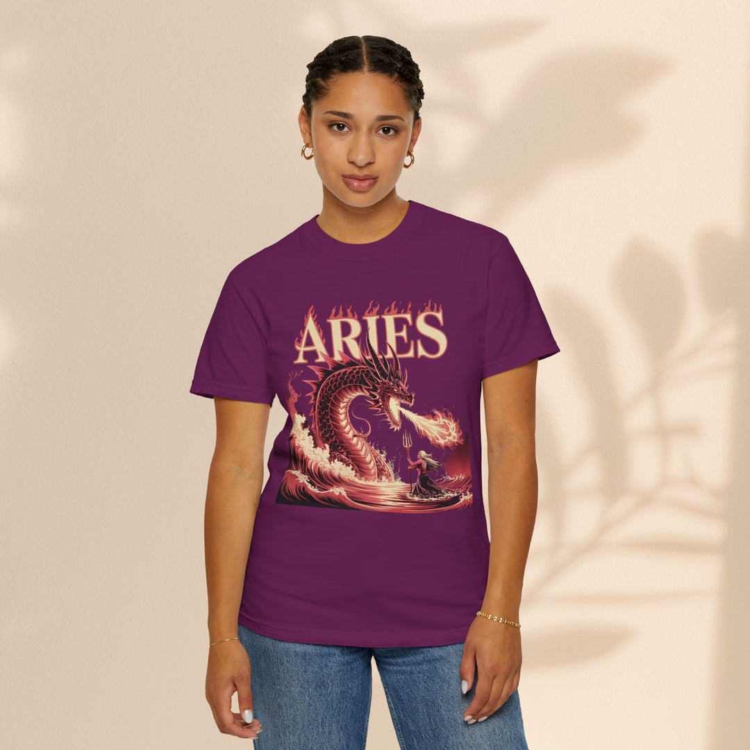 Aries Graphic T-Shirt: Unisex Astrology Tee, Zodiac Shirt for Birthdays & Everyday Wear, Perfect Gift for Aries Friends