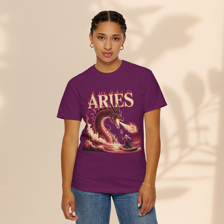 Aries Graphic T-Shirt: Unisex Astrology Tee, Zodiac Shirt for Birthdays & Everyday Wear, Perfect Gift for Aries Friends