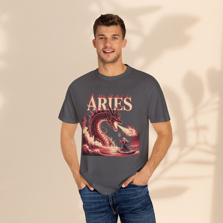 Aries Graphic T-Shirt: Unisex Astrology Tee, Zodiac Shirt for Birthdays & Everyday Wear, Perfect Gift for Aries Friends
