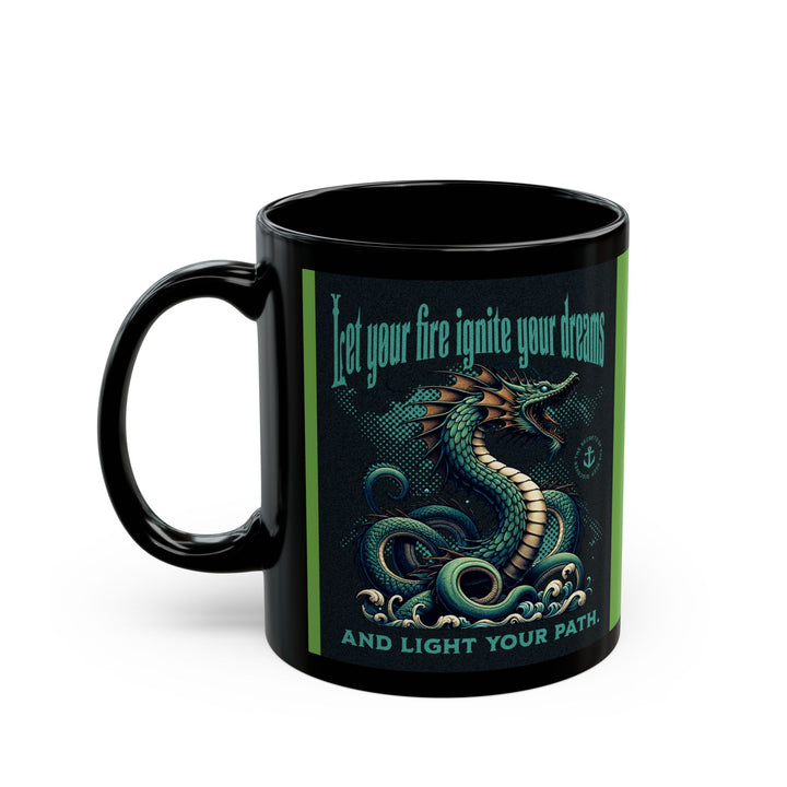 Black Mug (11oz, 15oz) - Dragon Light