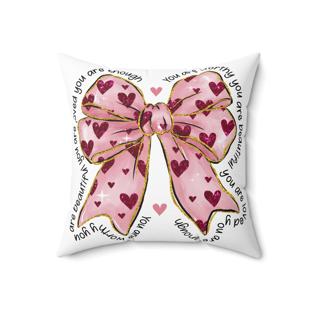 You Are Loved Spun Polyester Square Pillow