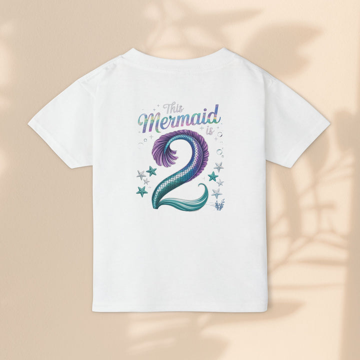 2 year old Mermaid Toddler T-Shirt | Cute Birthday Shirt, Kids Apparel, Toddler Gift, Mermaid Theme, Ocean Birthday Party