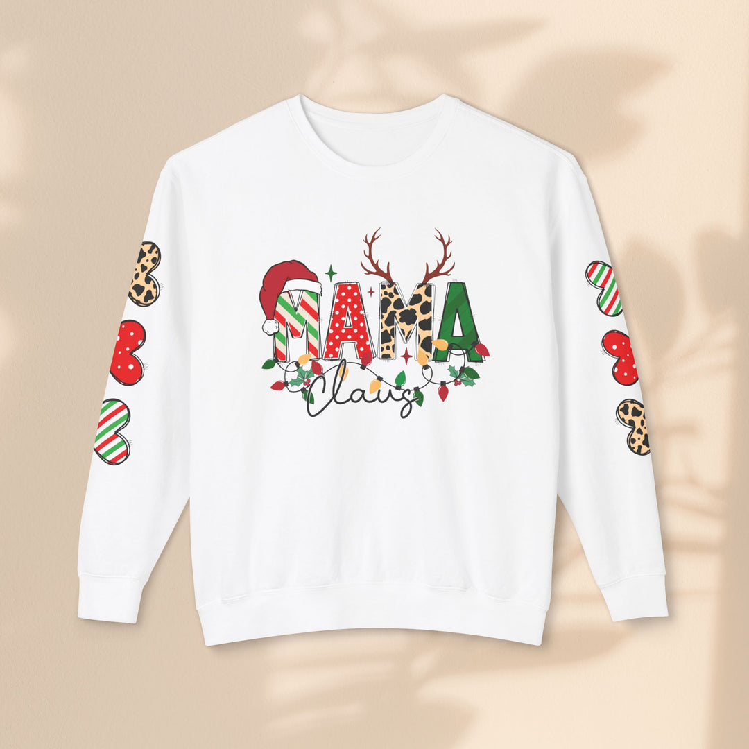 Unisex Lightweight Crewneck Sweatshirt - Mama Claus