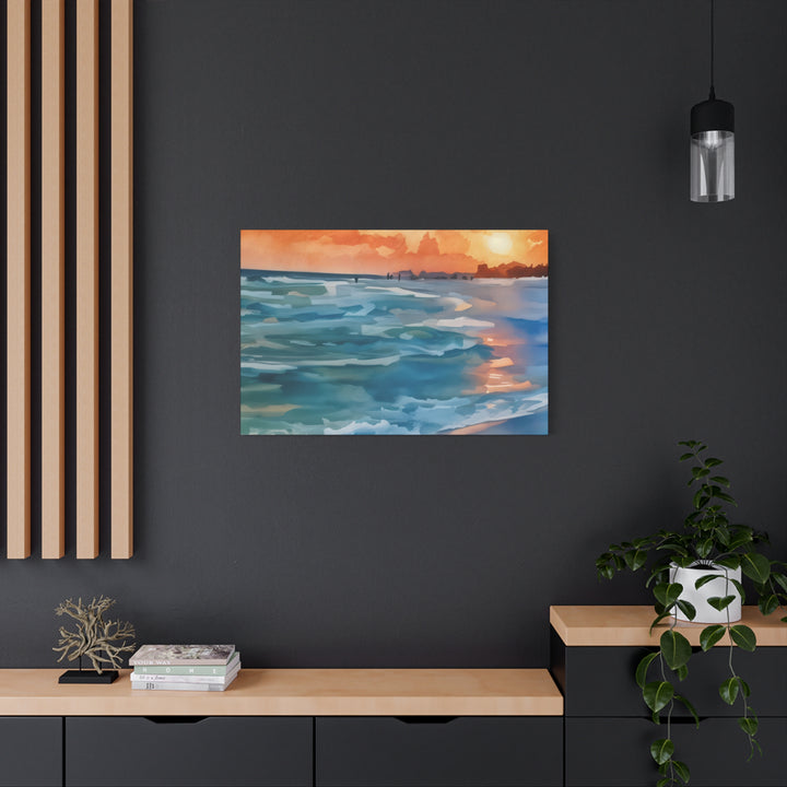 Coastal Sunset Canvas Art – Ocean and Beach Wall Décor