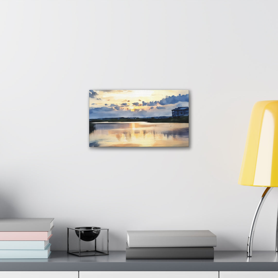 Serene Sunset Landscape Canvas Wall Art