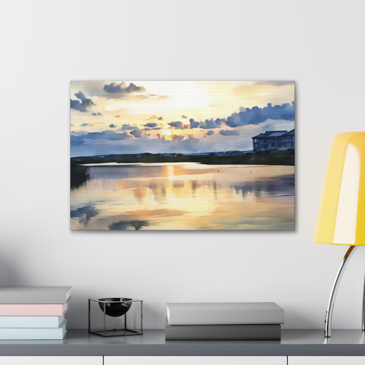 Serene Sunset Landscape Canvas Wall Art