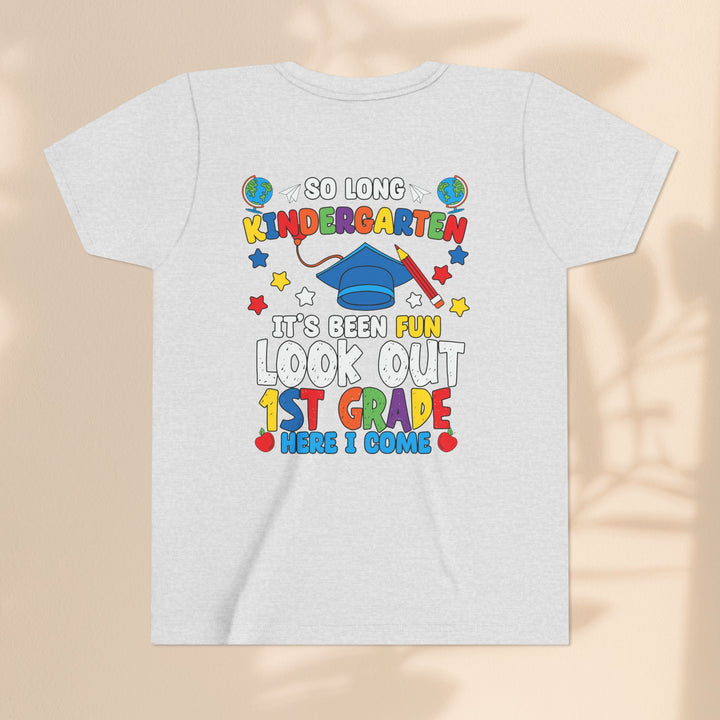 Look Out First Grade Here I Come T-Shirt - Graduation Celebration Tee, Kindergarten to 1st Grade Transition T-Shirt,