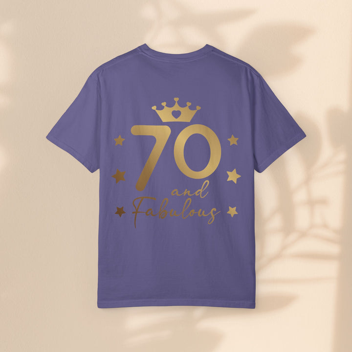 70 and Fabulous Unisex Garment-Dyed T-shirt | Birthday Celebration Tee, Gift for 70th Birthday, Vintage Style Shirt, Fun Party Wear, [...]