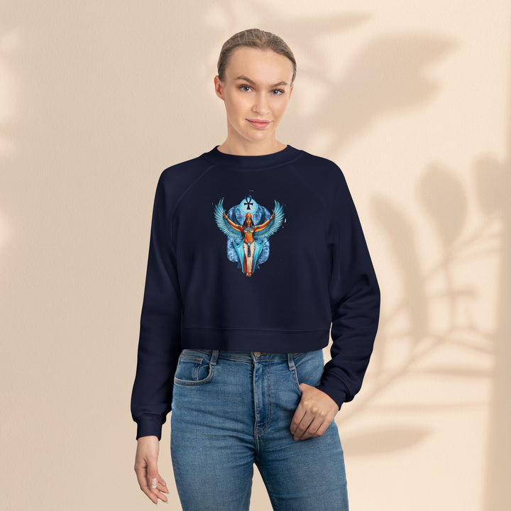Goddess Isis Women's Cropped Fleece Pullover - Cozy & Stylish Casual Wear