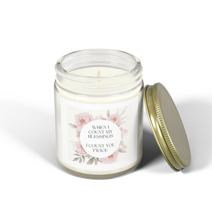 Scented Coconut Apricot Candles (4oz, 9oz) - Count You Twice