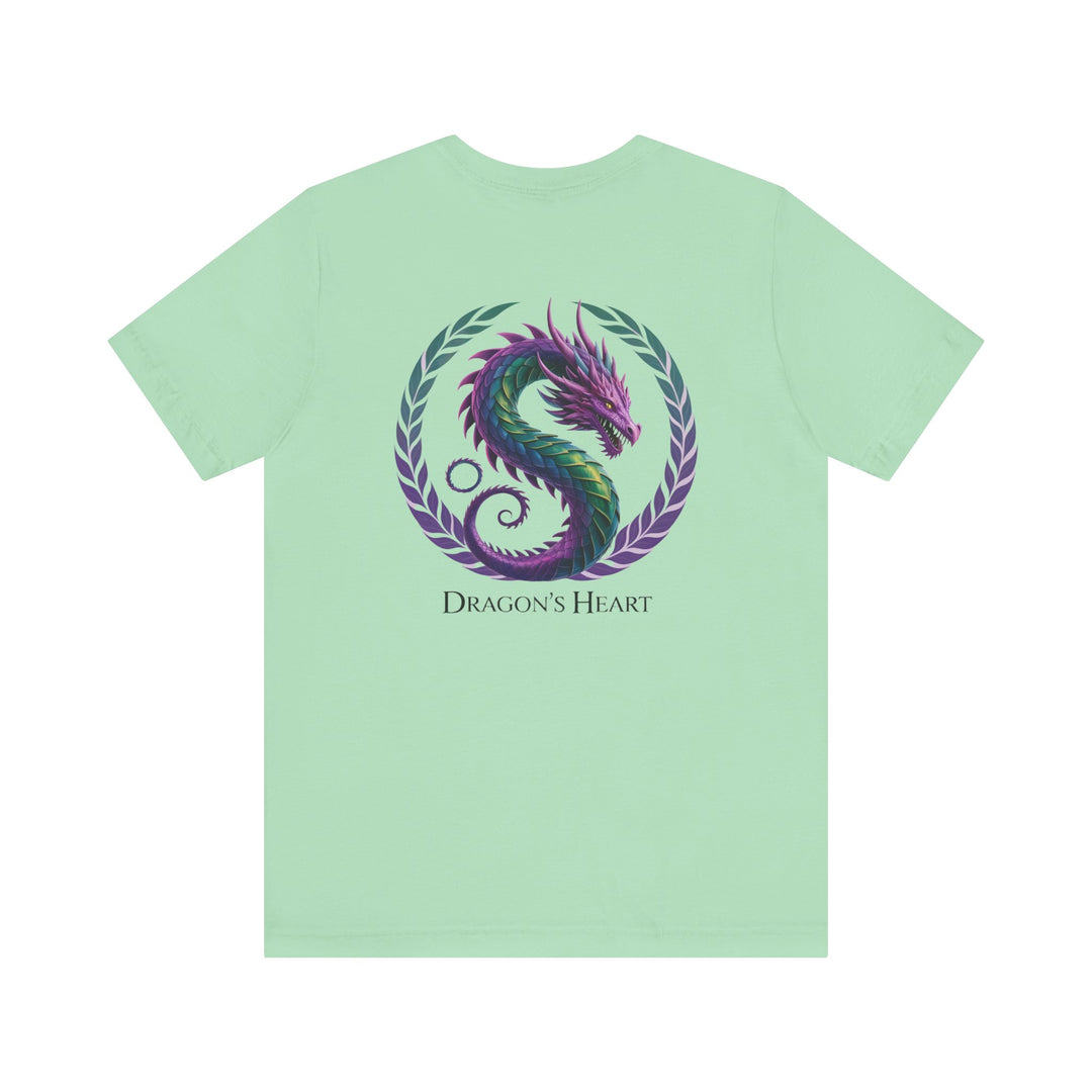 Mythical Dragon's Heart Unisex Tee, Fantasy Shirt, Gift for Gamers, Unique Dragon Design, Casual Wear, Dragon Lover's Apparel