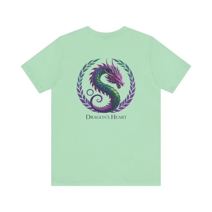 Mythical Dragon's Heart Unisex Tee, Fantasy Shirt, Gift for Gamers, Unique Dragon Design, Casual Wear, Dragon Lover's Apparel