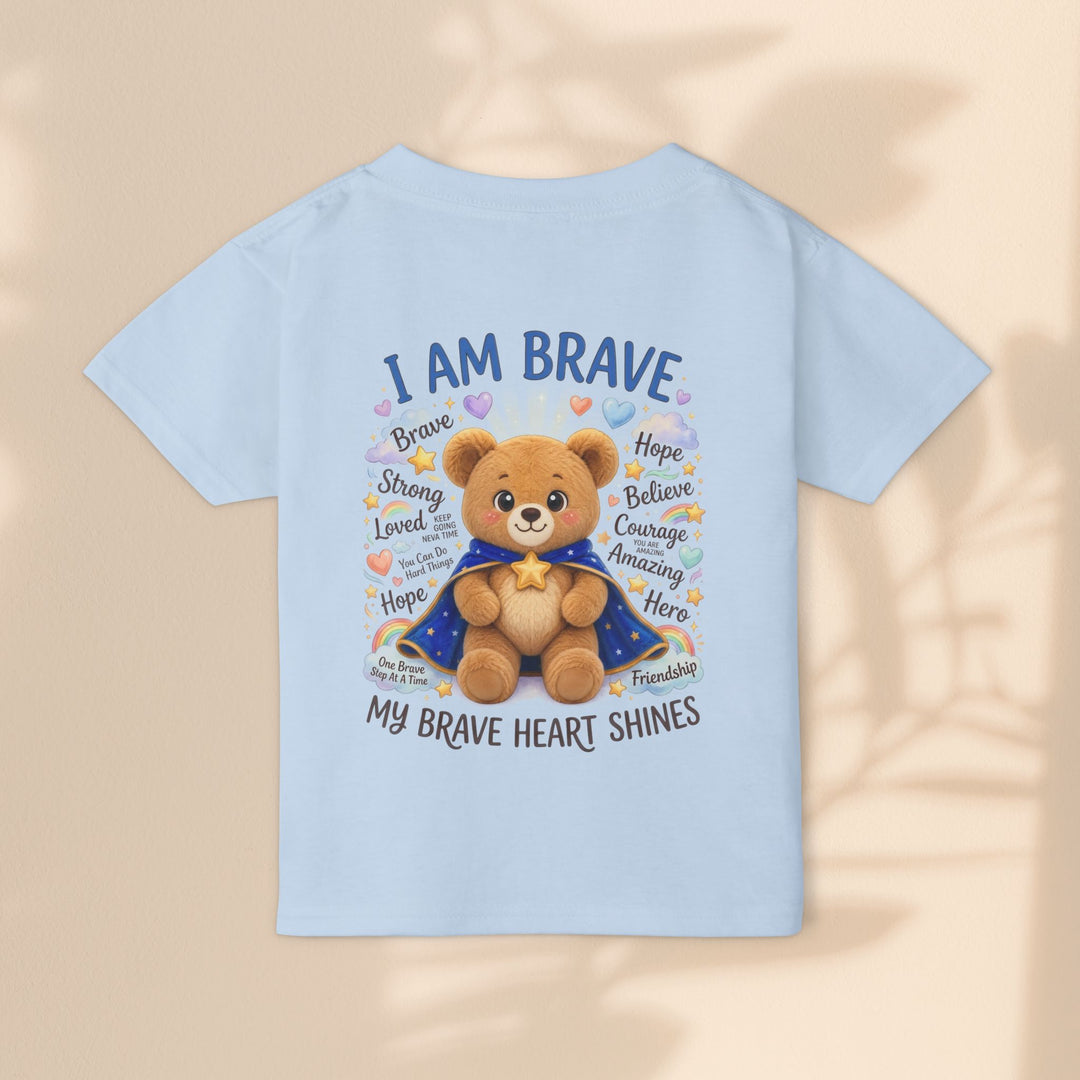 I Am Brave Teddy Bear Toddler Courage T-Shirt