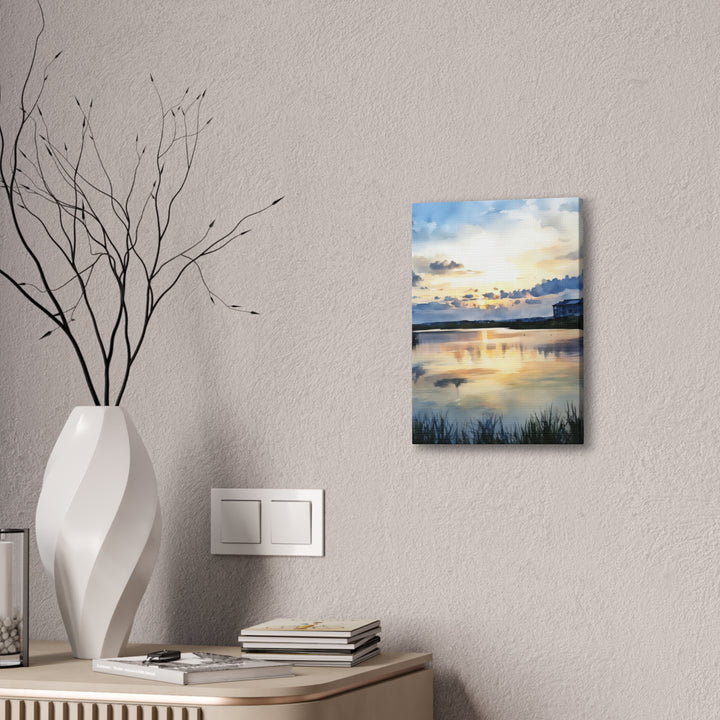 Serene Sunset Landscape Canvas Wall Art
