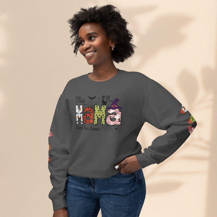 Unisex Lightweight Crewneck Sweatshirt - This Mama Loves Her Boos