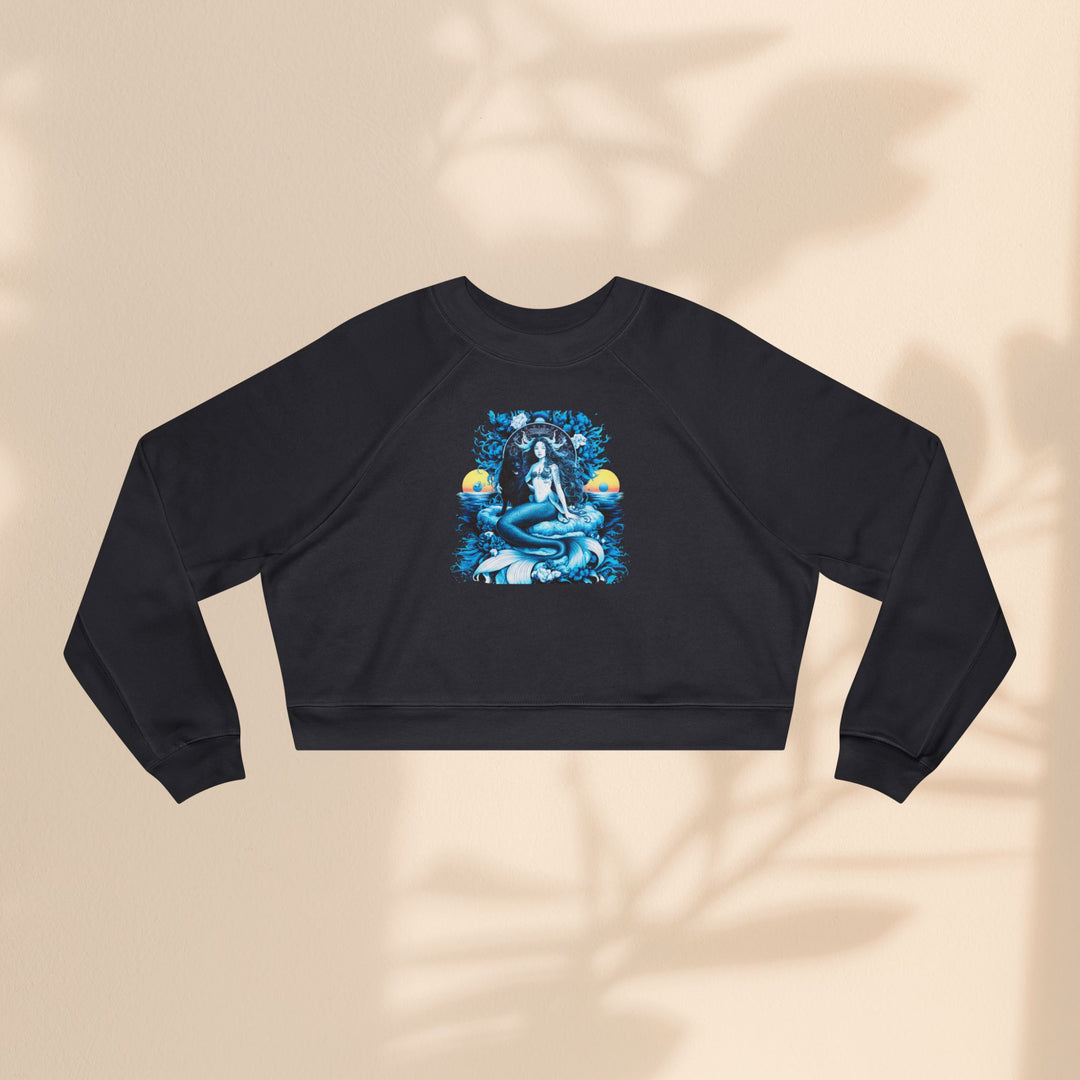 Majestic Mermaid Women's Cropped Fleece Pullover - Cozy Stylish Sweatshirt