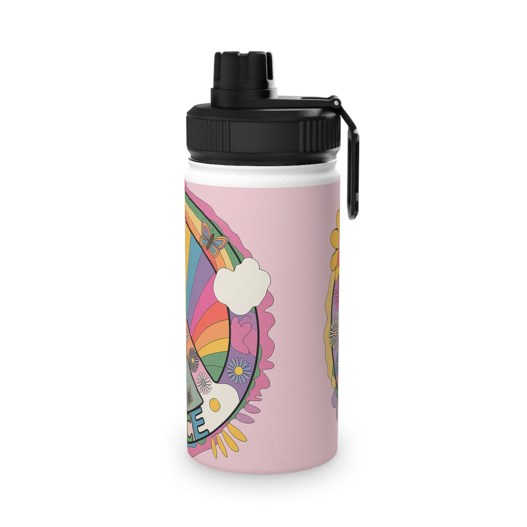 Stainless Steel Water Bottle, Sports Lid - Sign of Peace Coming