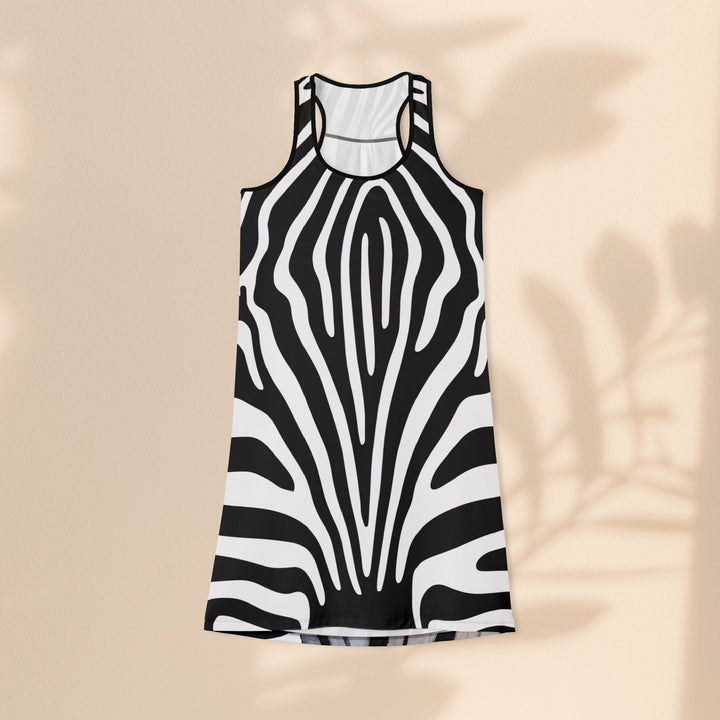 Zebra Stripe Racerback Dress — Black & White Animal Print