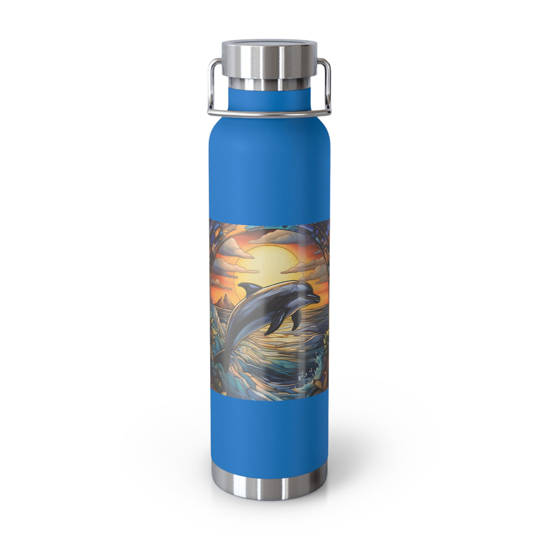 Copper Vacuum Insulated Bottle, 22oz - Dolphin Love