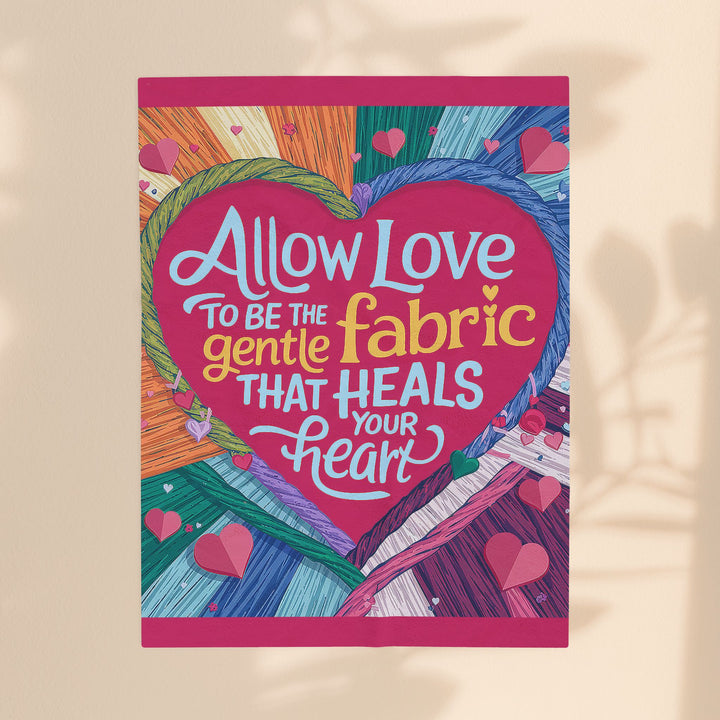 Allow Love Plush Blanket - Heartwarming Velveteen Throw for Cozy Moments