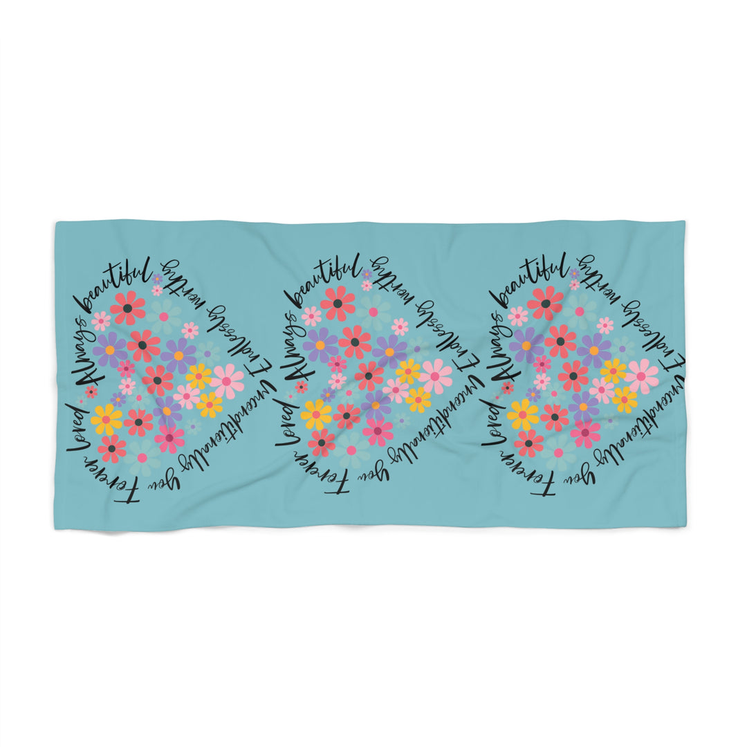 Vibrant Floral Beach Towel – Beach Accessories, Summer Fun, Poolside Relaxation, Gift for Her, Travel Must-Have