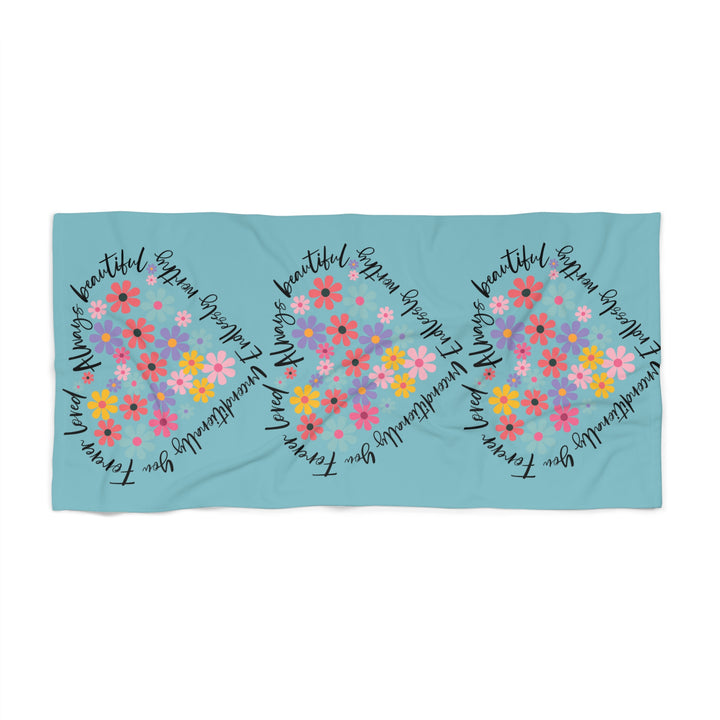 Vibrant Floral Beach Towel – Beach Accessories, Summer Fun, Poolside Relaxation, Gift for Her, Travel Must-Have
