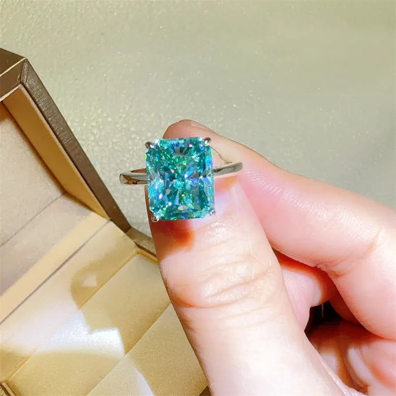 2 Carat Sparkala™ Rectangle Moissanite Ring – 925 Sterling Silver