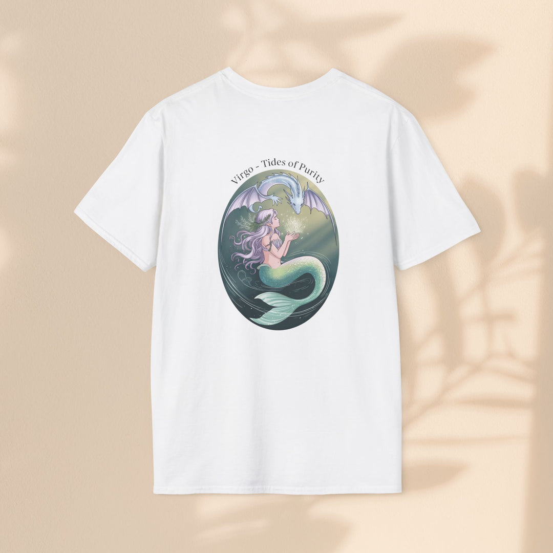 Mermaid Virgo T-Shirt, Ocean Art Tee, Summer Fashion, Gift for Beach Lovers, Sea Creature Apparel