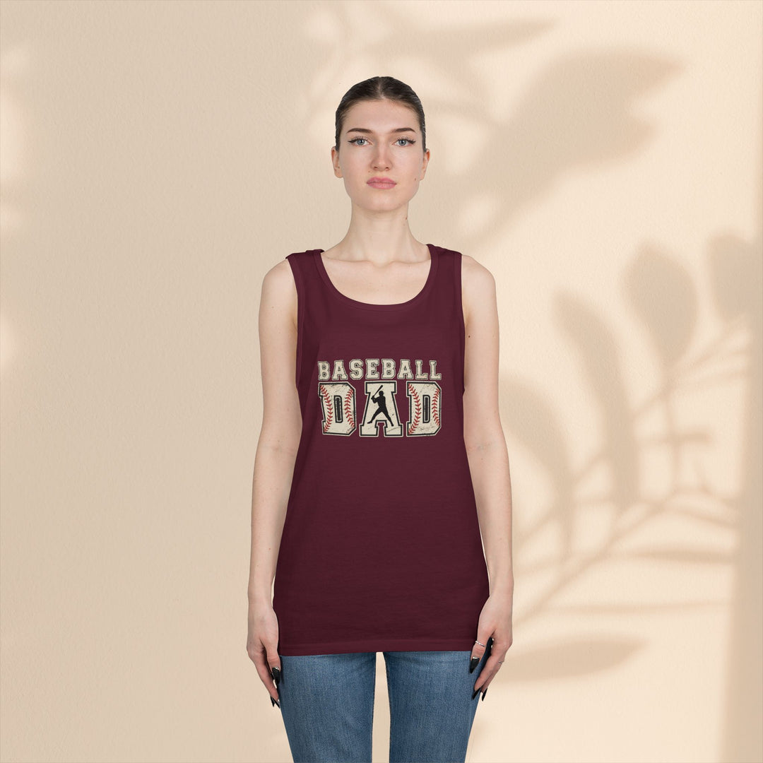 Baseball Dad Unisex Heavy Cotton Tank Top - Perfect for Summer BBQs and Game Days
