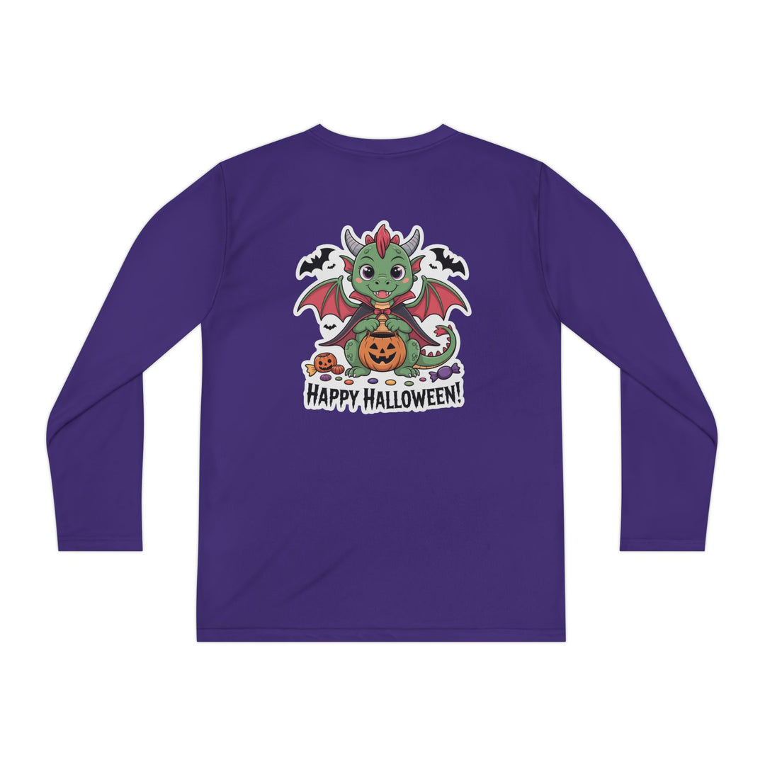 Halloween Youth Long Sleeve Tee, Cozy Tee for Kids, Spooky Costume Alternative, Perfect for Halloween Parties, Trick-Or-Treating
