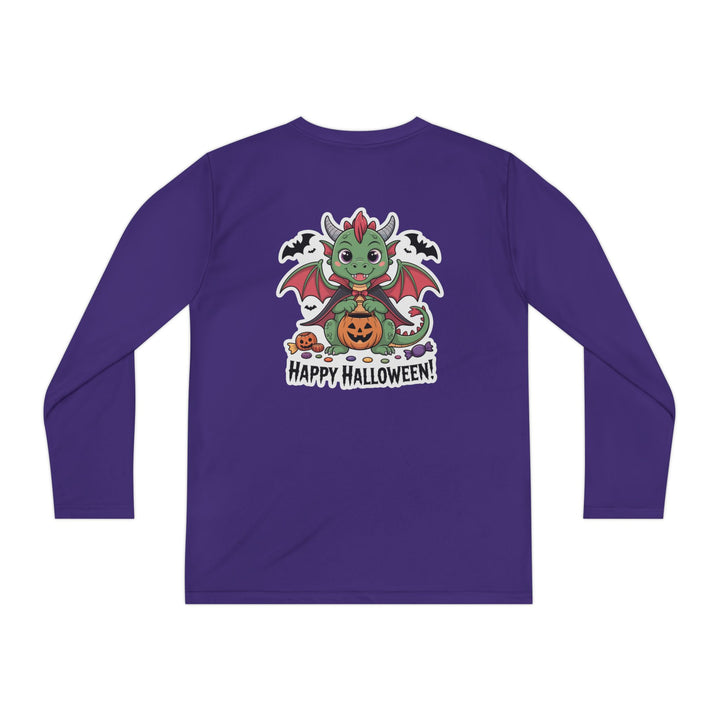 Halloween Youth Long Sleeve Tee, Cozy Tee for Kids, Spooky Costume Alternative, Perfect for Halloween Parties, Trick-Or-Treating
