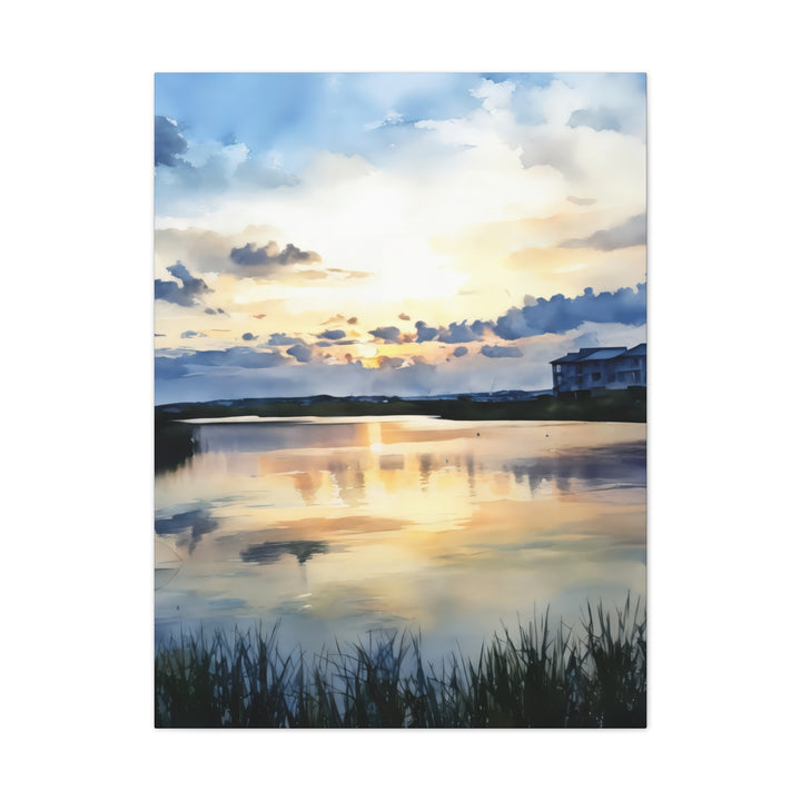 Serene Sunset Landscape Canvas Wall Art
