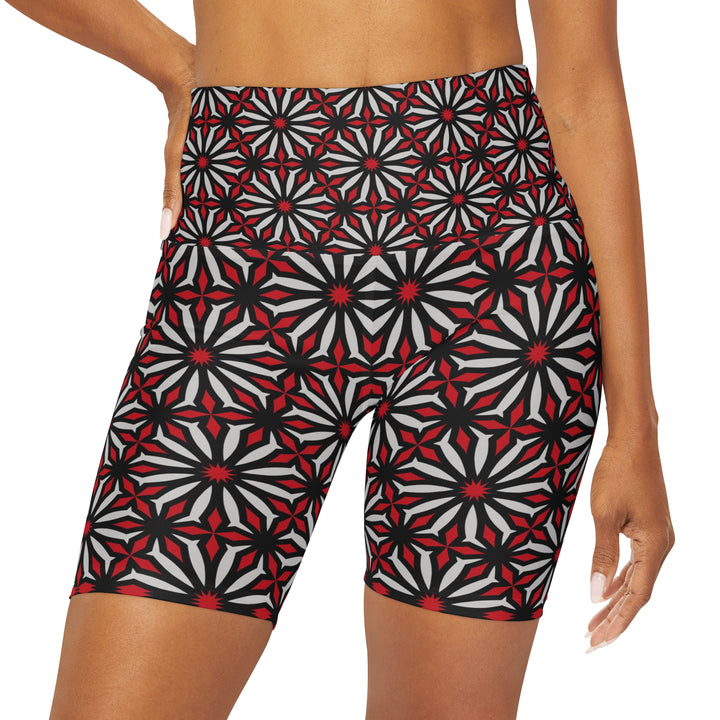 High Waisted Yoga Shorts - Eternal Bloom