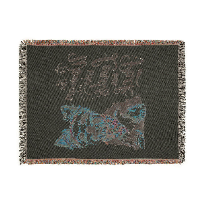 For the Woman Who Leads the Pack – Cozy Woven Blanket for Dog Lovers, Inspirational Pet Quote, Warm Home Décor & Perfect Gift