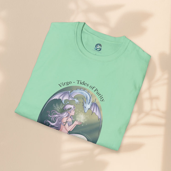 Mermaid Virgo T-Shirt, Ocean Art Tee, Summer Fashion, Gift for Beach Lovers, Sea Creature Apparel