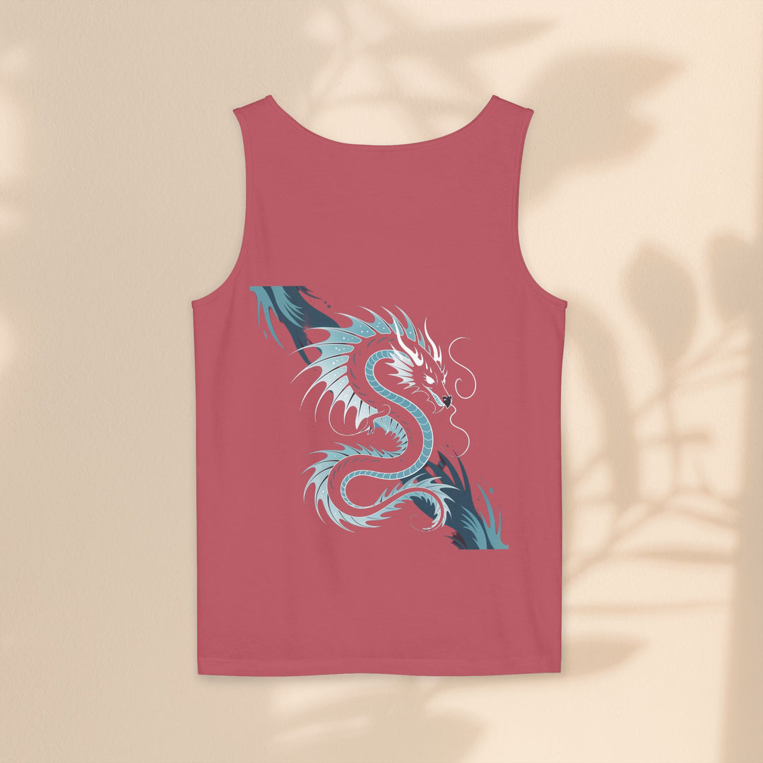 Dragon Art Unisex Tank Top - Stylish Summer Wear, Festival Apparel, Gift for Art Lovers, Beach Outfits, Cool Graphic Shirt