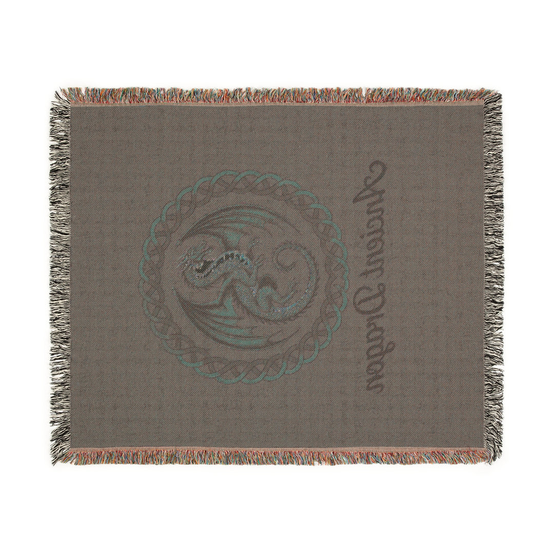Ancient Dragon Woven Blanket – Cozy Mythical Throw, Fantasy Home Décor & Unique Gift for Dragon Lovers