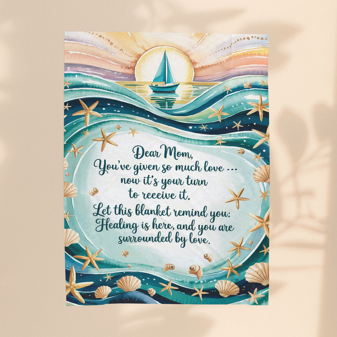 Personalized Mother's Day Velveteen Plush Blanket - Comforting Love & Healing Message