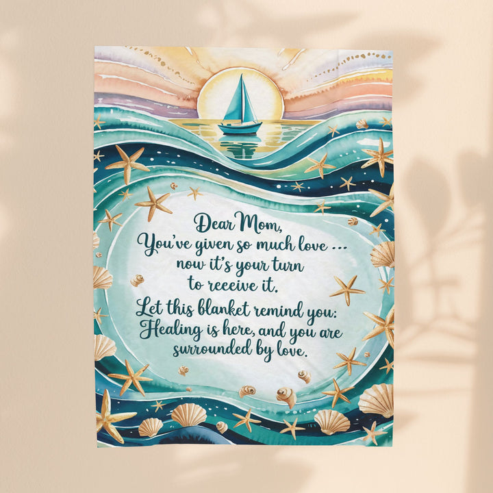 Personalized Mother's Day Velveteen Plush Blanket - Comforting Love & Healing Message