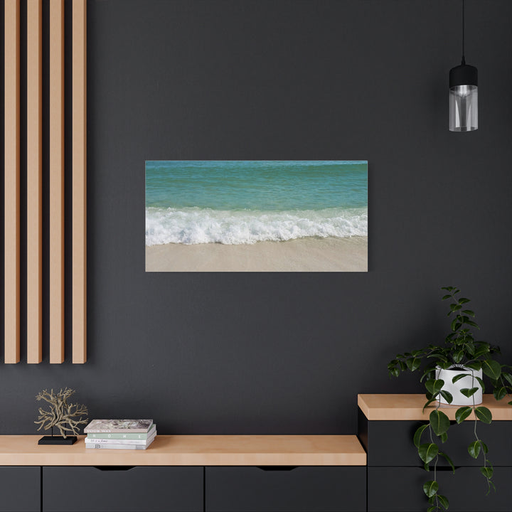 Beach Waves Matte Canvas Print – 1.25-Inch Stretched Seascape