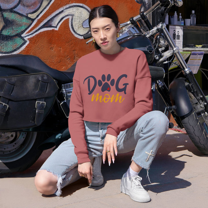 Dog Mom Cropped Sweatshirt - Perfect Gift for Dog Lovers