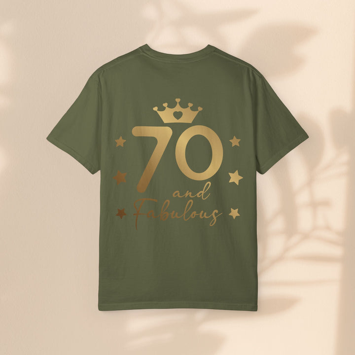 70 and Fabulous Unisex Garment-Dyed T-shirt | Birthday Celebration Tee, Gift for 70th Birthday, Vintage Style Shirt, Fun Party Wear, [...]
