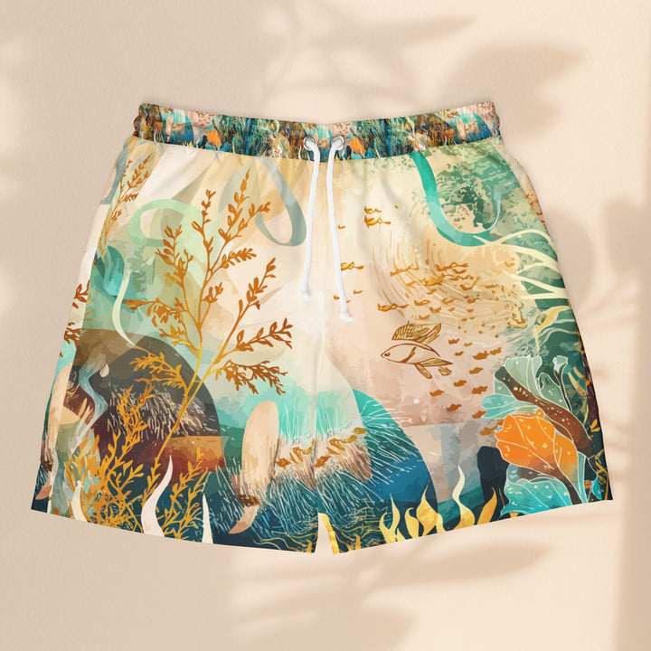 Ocean-Inspired Unisex Swim Shorts - Vibrant Underwater Art Design - Marine Life