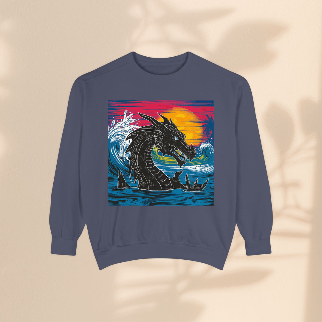 Unisex Garment-Dyed Sweatshirt - Conquering Dragon