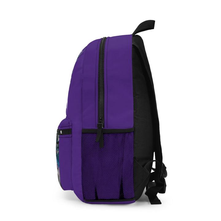 Awaken The Dragon Backpack, School Bag, College Essentials, Purple Backpack, Student Tote, High School Essentials