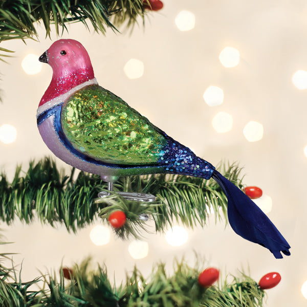 Pink Fruit Dove Christmas Ornament – Tropical Bird Gift