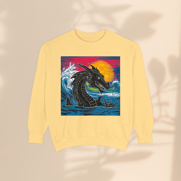 Unisex Garment-Dyed Sweatshirt - Conquering Dragon